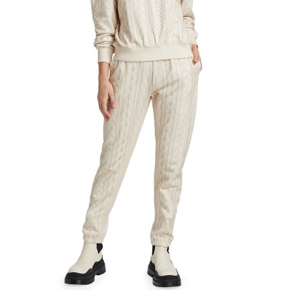 rag & bone Pants - Rag & Bone Miramar Cable Knit Print Joggers Cream Beige 100% Cotton Size XS